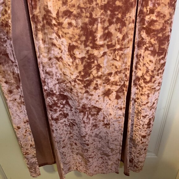 ASOS Women's Crushed Velvet Maxi Slip Dress Size 8 NEW Romantic Boho Fairycore - Picture 6 of 10